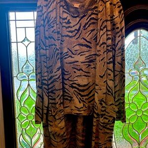 Animal Print Sweater and Shell